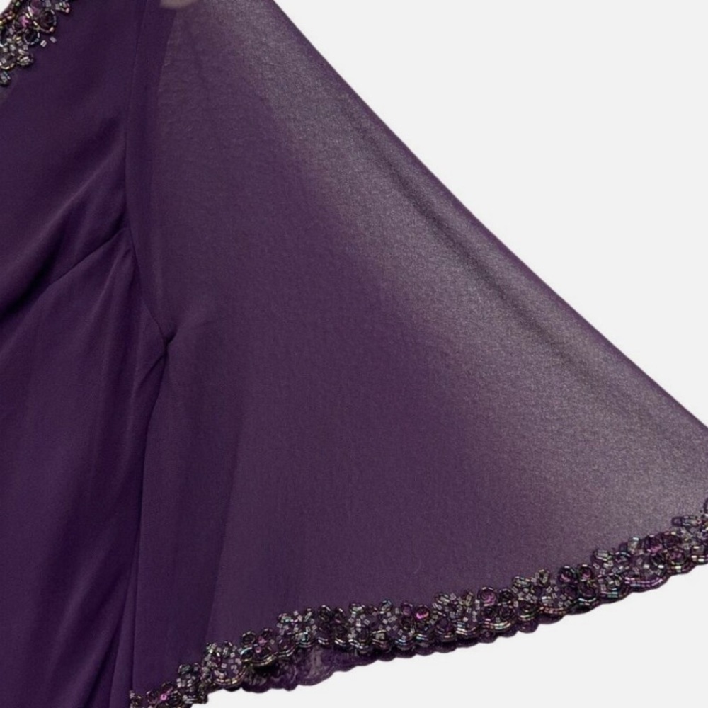 J KARA - Elegant purple chiffon and Sequin Embellishments size 8 - Picture 7 of 9
